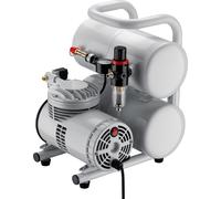 Compresseur aérographe Wiltec AS06T 1/4 HP avec accessoires, compresseur pour aérographe débit d'air élevé 65-69 l/min, compresseur d'air puissant 3,2 bar, compresseur d'air pour aérographe design