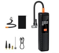 Compresseur Air 12V ABS Léger Pour Voiture(Air Pump+2000mAh*2) | Écran digital pour précis, arrêt automatique, pression préréglée, fil, pour facile à transporter