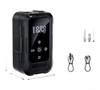 Compresseur Air Portable pour affichage Digital, Gonfleur Pneus Rechargeable pour usb-c et 12V, 4 Modes Préréglés, Lampe de Poche Intégrée, Débit 20L/min, pour Auto pour moto Ballon, Compact