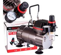 Compresseur Airbrush 47 dB 1/5HP START/STOP 3/4 bar 23 l/min