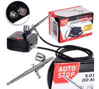 Mini-compresseur arographe silencieux avec atomiseur et START-STOP Technic TC-100AK