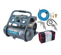 Compresseur coaxial silencieux 6L SIL6JPRO + Kit 6 accessoires raccords rapides PRODIF