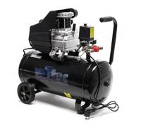 Wiltec Compresseur d'air avec Réservoir de 50 l – 670 x 360 x 630 mm – 1500 W 2 CV – 212 l/min – Outil d’atelier Mobile avec Roues et Poignée