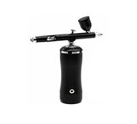 Compresseur d'aérographe Complete Portable Pistolet d'oxygène Auto Start and Stop Fonction Hobby Cosmétiques(Part A Black)