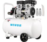 Compresseur d'air 11 gallons, compresseur d'air ultra silencieux 1 HP, compresseur d'air sans huile, réservoir en acier 750 W, compresseur d'air portable 8 bars, compresseur ultra silencieux pour les