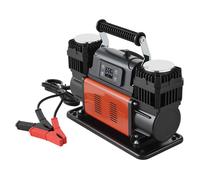 VEVOR Gonfleur Pneus Voiture 12 V Compresseur à Air Portatif Double Cylindre 300 L/min 1080 W Arrêt Auto avec Écran LCD, Adaptateur, Pompe à Air Tout-terrain pour Camions Voitures SUV 4x4 Camping-cars