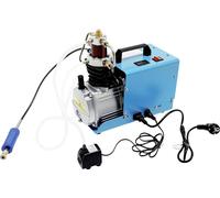 Compresseur d'air 1800 W pour voiture - Pompe électrique haute pression - Débit de 100 l/min - Pour pneus de voiture - Avec tuyau haute pression - Séparateur eau-huile - Bleu