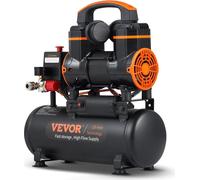 Compresseur d'air 2,1 gallons 900 W 2,2 CFM à 90 PSI 70 dB ultra silencieux sans huile