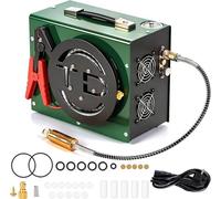 Compresseur d'air 4500 psi | 12 V DC / 220 V AC | Arrêt automatique | Sans huile ni eau | Gonflage rapide | Station de remplissage HPA pour compresseurs de plongée, PCP et paintball