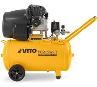 Compresseur d'air 50L 10Bar 3CV 2200W Bi-cylindre 145 Psi, sur roues Ateliers et Chantiers VITO