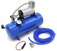 Compresseur d'air 6L, 12V, 150 Psi. Réservoir de capacité 6 litres. Compresseur silencieux. Compresseur d'air pour pneus de véhicules, ballons, bateaux. Accessoires complets inclus. Interrupteur autom