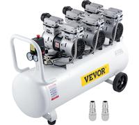 Compresseur d'air 80 L Ultra silencieux Sans huile Réservoir Compresseur d'air silencieux 2,2 kW Sans huile Faible niveau sonore avec électrovanne sécurisée