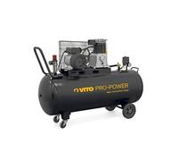VITO - Compresseur d'Air 200L Professionnel 3000W 4CV 230V - 10 Bar - Débit 400L/min - Entraînement par Courroie - Moteur Lubrifié Idéal Atelier et Industrie - Mobile sur Roues