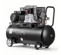 Compresseur d'air - Compresseur à courroie de 3 kW - Réservoir d'air de 100 litres - 226 litres/minute à 6,2 bars - Pression maximale : 10 bars - Compresseur silencieux, portable, avec roues et poigné