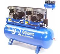Compresseur d'air comprimé Duo 1200L 2x600/11/270D 8HP 400V Compresseur d'atelier Tandem