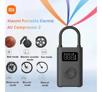 Compresseur d'air électrique portable Xiaomi 2 avec détection numérique de la pression des pneus, gonfleur 2000mAh pour vélo, trottinette électrique, ballon, voiture