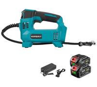 Compresseur d'air, fonctionnement sans fil, écran numérique, kit de 2 batteries