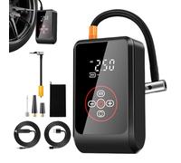 Compresseur d'air, gonfleur sans fil, pompe électrique rechargeable, fonction d'arrêt automatique, écran d'affichage numérique LED pour voiture, moto, vélo, véhicule, balle, accessoire de camping