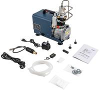 Compresseur d'air haute pression - Pompe électrique portable - 300 bar - 1,8 kW - 2800 tr/min - Prise 220 V EU - Manomètre & thermomètre