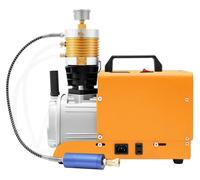 Compresseur d'air haute pression - Pompe PCP électrique - 30 MPa / 300 bar - 1,8 kW, 220 V, prise européenne - 100 l/min - Séparateur huile-eau - Orange