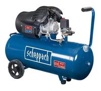 Compresseur d'air horizontal Scheppach HC120DC - 100 L - 2200 W - 10 bars - 3CV - Double cylindre à moteur lubrifié