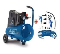 Compresseur d'air horizontal Scheppach HC30o - 24L - 110 W - 8 bars (Livré avec un jeu de 13 accessoires)