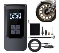 Compresseur d'air multifonction - Pompe pour véhicules portable numérique rechargeable avec coque en ABS, cylindre de débit à double alimentation de 7,4 V 12 V, 15 litres par minute, outil haute