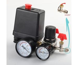 Compresseur d'air OUTAD - Régulateur de pression - Valve de Pressostat - Contrôle 2021 - Manomètre en fer