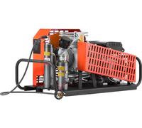 Compresseur d'air PCP - Compresseur d'air haute pression à 4 cylindres - 30 MPa (300 bar) - 60 L/min - Système de refroidissement par ventilateur - Pour bouteilles de plongée, paintball et carabines à