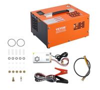 VEVOR Compresseur d'Air PCP Portable 30 MPa avec Convertisseur Externe Arrêt Manuel CC 12 V/CA 230 V Pompe Réservoir Paintball Sans Huile Sans Eau pour Pistolet à Air, Bouteille de Plongée Sous-marine