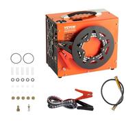 VEVOR Compresseur d'Air PCP Portable 30 MPa avec Convertisseur Intégré Arrêt Auto CC 12 V/CA 230 V Pompe Réservoir Paintball Sans Huile Sans Eau pour Pistolet à Air, Bouteille de Plongée Sous-marine