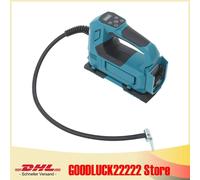 Compresseur d'air - Pompe à pneus - Double cylindre - Alimentation secteur - Arrêt automatique - Portable - Pour voiture - Bleu
