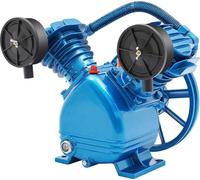 Compresseur d'air - Pompe de compresseur - 3 CV - 250 l/min - 8 bars - Entraînement par courroie - Fonte - Bleu
