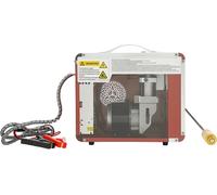 Compresseur d'air - Pompe haute pression portable pour bouteilles de plongée et pneus - 310 bars - 350 W - 12 V CC et 230 V CA - Écran LCD - Prise UE - Rouge/blanc