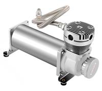 Compresseur d'air portable 12V pour automobile - compresseur robuste rectangulaire - pression maximale de 200 PSI - débit de 50 L/min - argenté