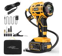 Compresseur d'air portable 21V, alimenté par batterie - Pression de service maximale : 180 PSI - Débit : 50 L/min - Couleur : jaune