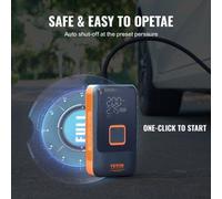 Compresseur d'air portable 24 cylindres Mini-pompe à air 42 l/min 3 x 4000 mAh Compresseur électrique rechargeable Pompe à air pour vélo 150 PSI avec manomètre pour voiture, vélo, moto et ballons