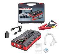 Compresseur d'air portable avec fonction de démarrage de secours - 150 PSI - Batterie standard 6000 mAh - 12 V - 600 A - Power bank