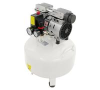 Compresseur d'air portable - Équipé d'un silencieux - Fonctionnement silencieux, environ 65 dB - 8 bars, réservoir d'air comprimé de 30 litres - Électrique, prise européenne - Blanc