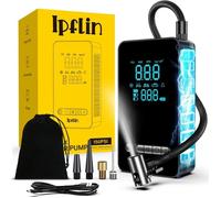 Compresseur d'air portable - IPFLIN - Gonfleur de pneus de voiture - Rechargeable USB - LED - 150 PSI