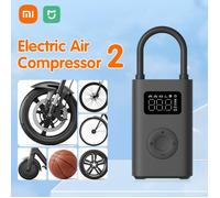 Compresseur d'air portable - Pompe à air 2 - Gonfleur électrique numérique - Pour voiture - Noir