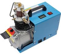 Compresseur d'air portable - Pompe électrique haute pression - 300 bar - 220 V - 1,8 kW - 100 l/min - Compression à 2 étages - Séparateur huile/eau & manomètre