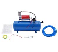 Compresseur d'air portable pour pneus de voiture - Mini-pompe à air - 12 V courant continu - 150 PSI - Réservoir de 6 litres - 23 A - Bleu