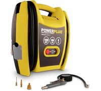 Compresseur d'air portable POWX1705, avec un tuyau de 3 mètres - Compresseur d'air utilisant l'air comprimé comme pompe à air pour vélos - 1100W et 8 bars - Livré avec 8 accessoires pour compresseur
