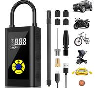 Compresseur d'air portable, version gonfleur de pneus de voiture, LCD numérique, 150 PSI, chargement Type-C, batterie 2000 mAh,