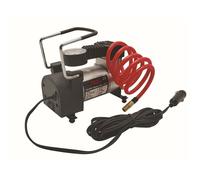 Compresseur d'air portatif 12V EURO VANADIUM - Manomètre intégré 150 PSI 4 embouts pour voiture et vélo
