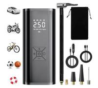 Compresseur d'air pour gonflage de pneus, 150 psi et 12 V, rechargeable, pompe de gonflage de pneus portable avec affichage numérique double valeur, gonfleur de pneu sans fil pour voiture, vélo, moto