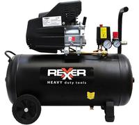 Compresseur d'air Rexxer 50L, lubrifié, – 8 bars, 2 CV / 1500W, débit d'aspiration de 188 l/min – Compresseur pour atelier, outils pneumatiques, pneus et garage