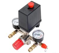 Compresseur d'air robuste - Valve de contrôle réglable - 220 V - 16 A - 3 ports - Gamme de 6 à 8 bars - Pour réparation automobile et travail du bois