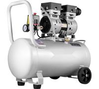 Compresseur d'air silencieux 50 L, sans huile et silencieux - 750 W, 68 dB, 230 V, 170 L/min - avec ventilateur d'évacuation intégré